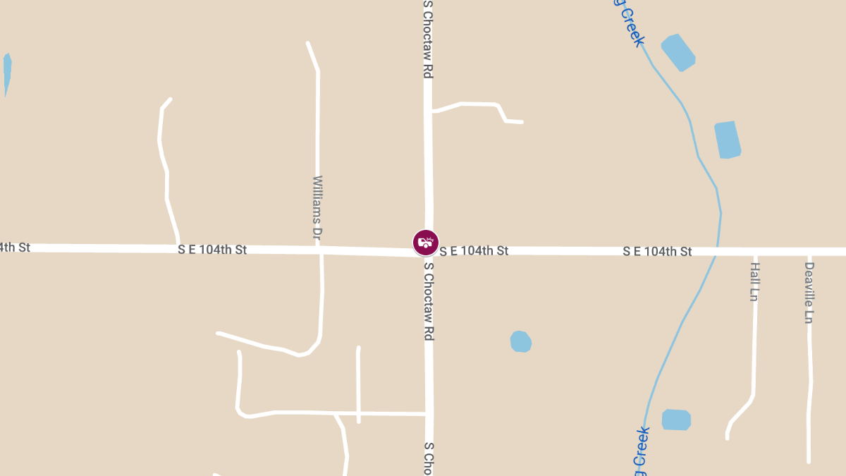 Injury Accident on SE 104th St Between Anderson Rd & Choctaw Rd