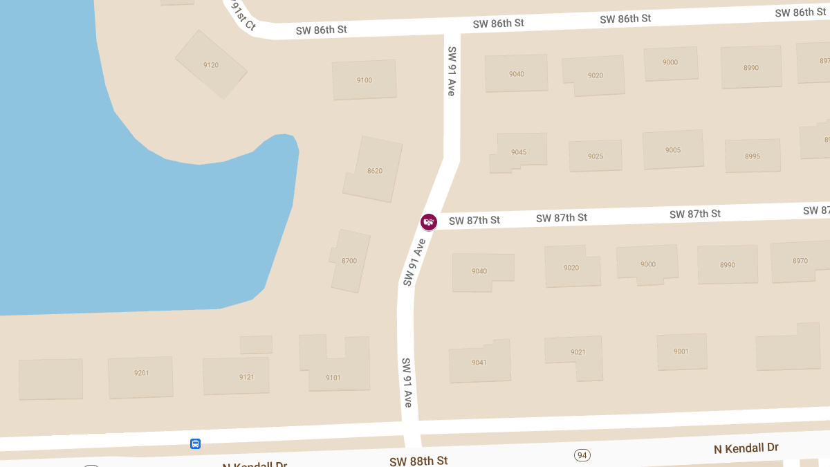 Injury Accident on SW 87th St at SW 91st Ave