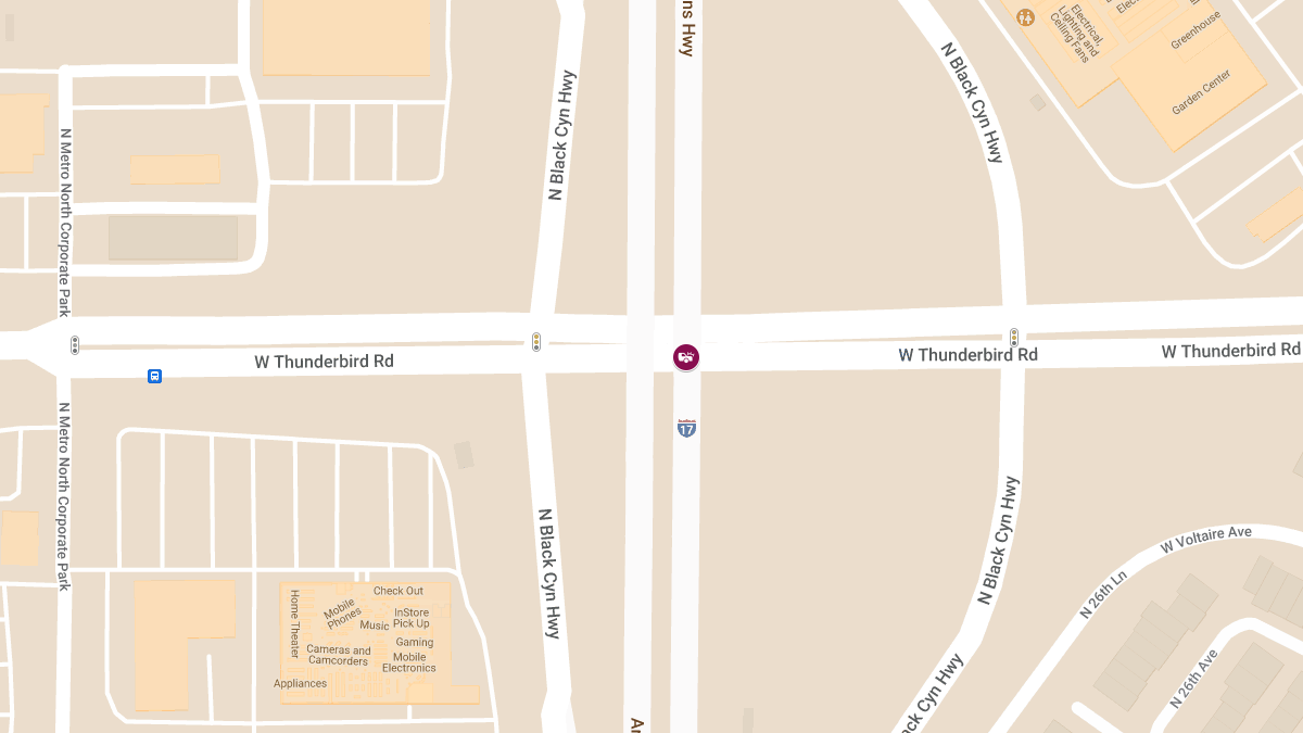 Injury Accident on Thunderbird Rd at I-17 (Westside)