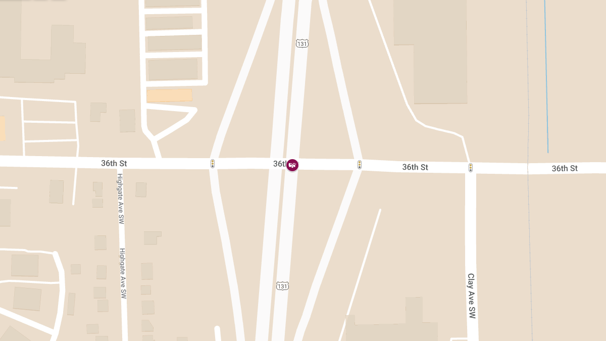 Injury Accident on US-131 SB at 36th St