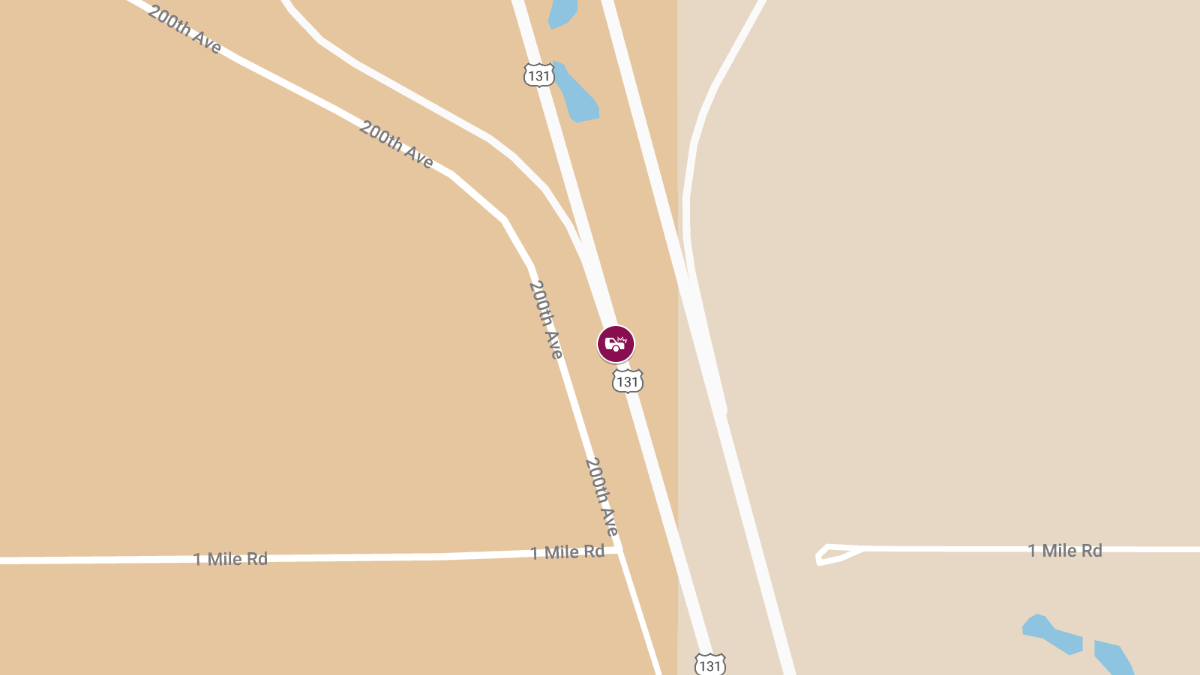 Injury Accident on US-131 Southbound near Exit 102 (M-57)