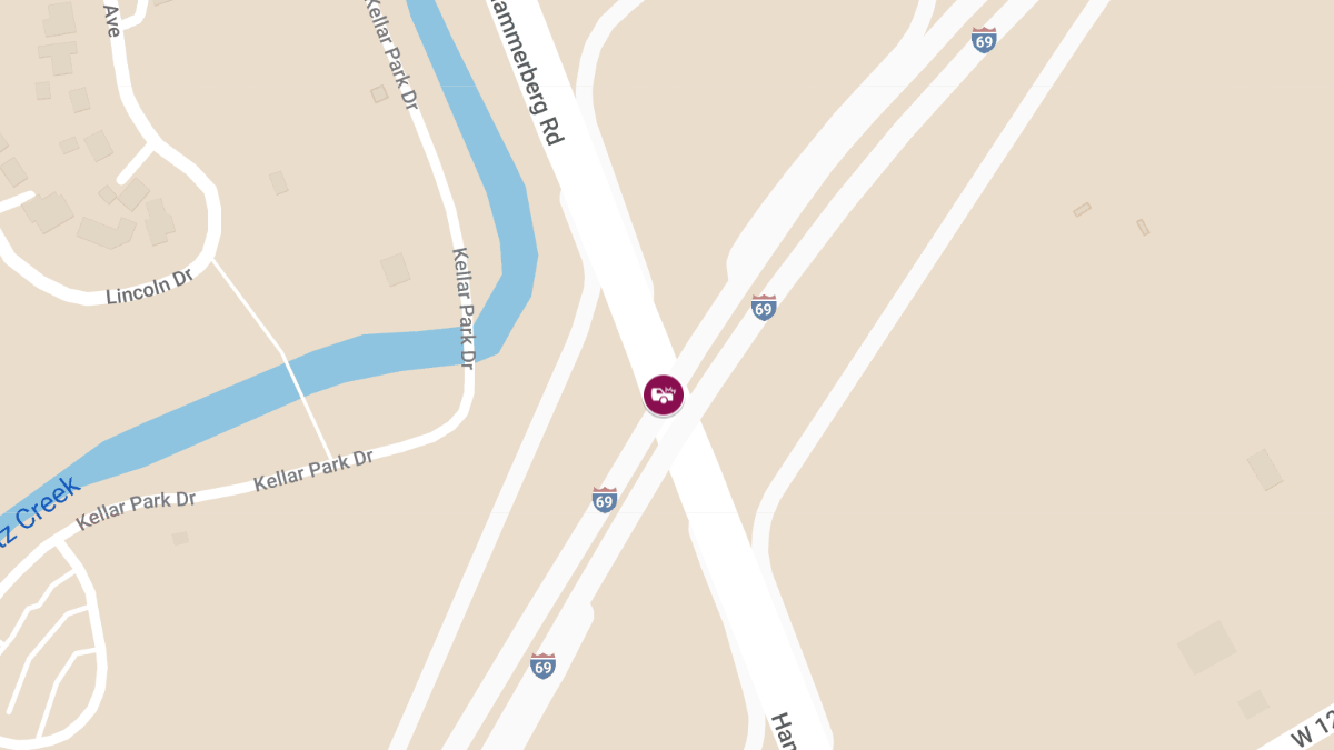 Injury Accident on WB I-69 at Hammerberg Rd