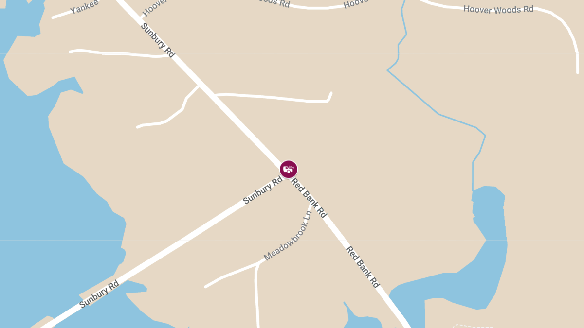 Injury Auto Accident at Sunbury Rd & Red Bank Rd