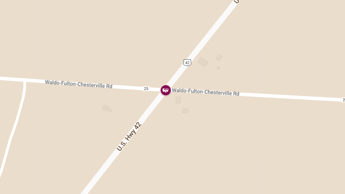 Injury Auto Accident at US 42 and Rd 25