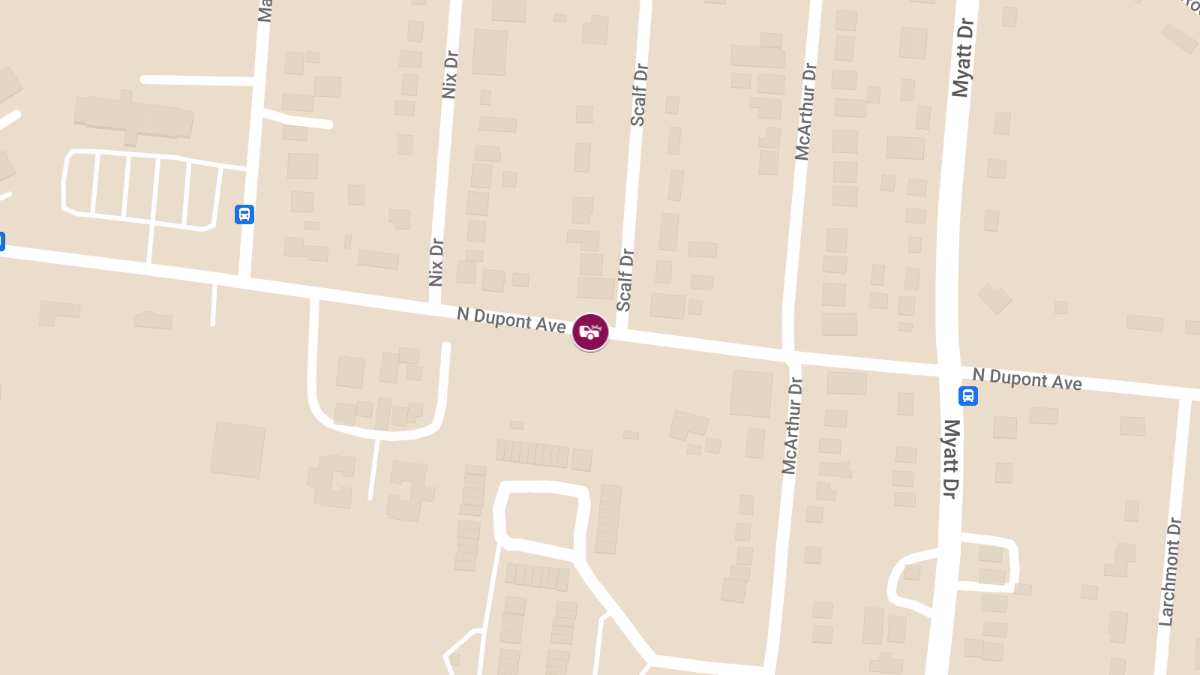 Injury Collision Reported on N Dupont Ave
