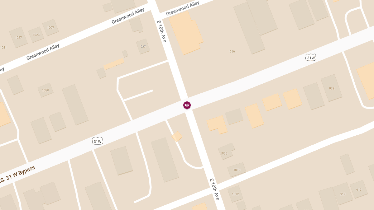 Injury Collision at E 10th Ave and 31 W Bypass
