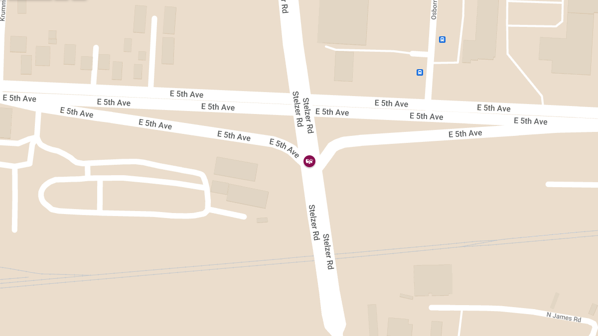 Injury Collision at E 5th Ave & Stelzer Rd