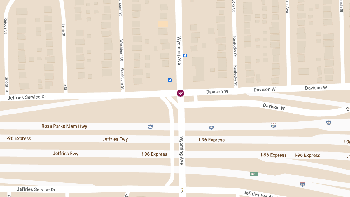 Injury Collision at I-96 Service Dr & W Davison