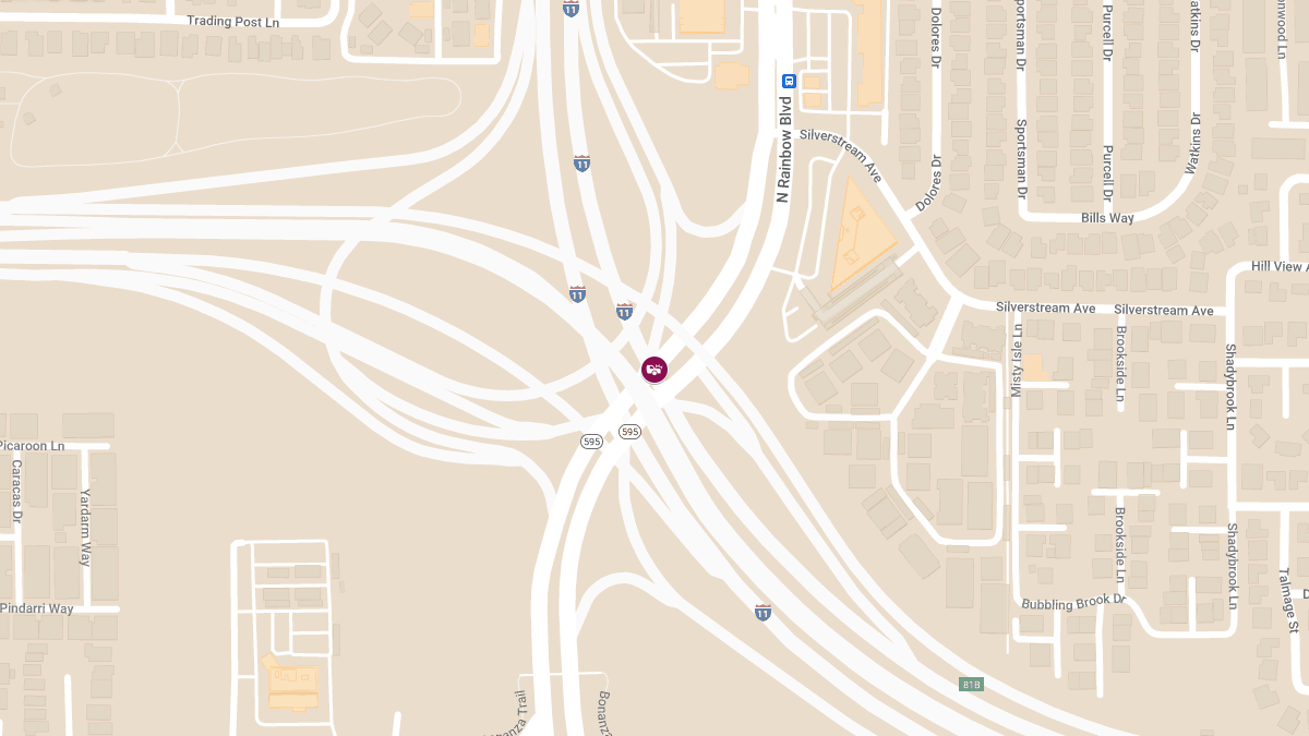 Injury Collision at IR11 N & Rainbow Blvd