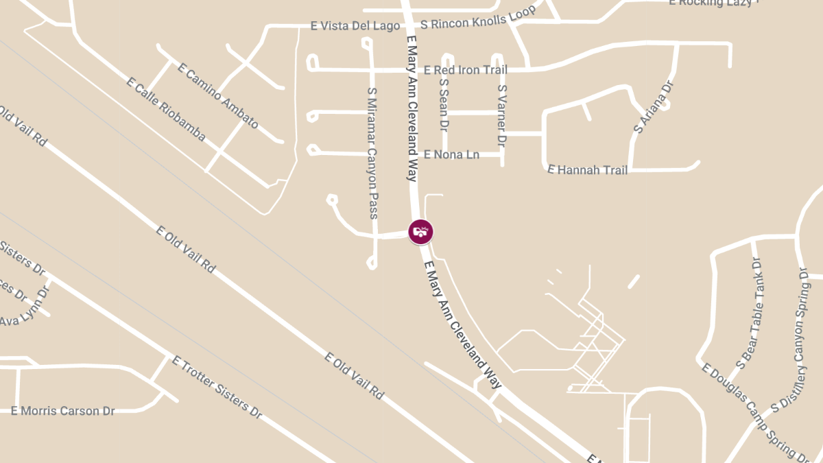 Injury Collision at Mary Ann Cleveland Way & Kush Canyon Ln