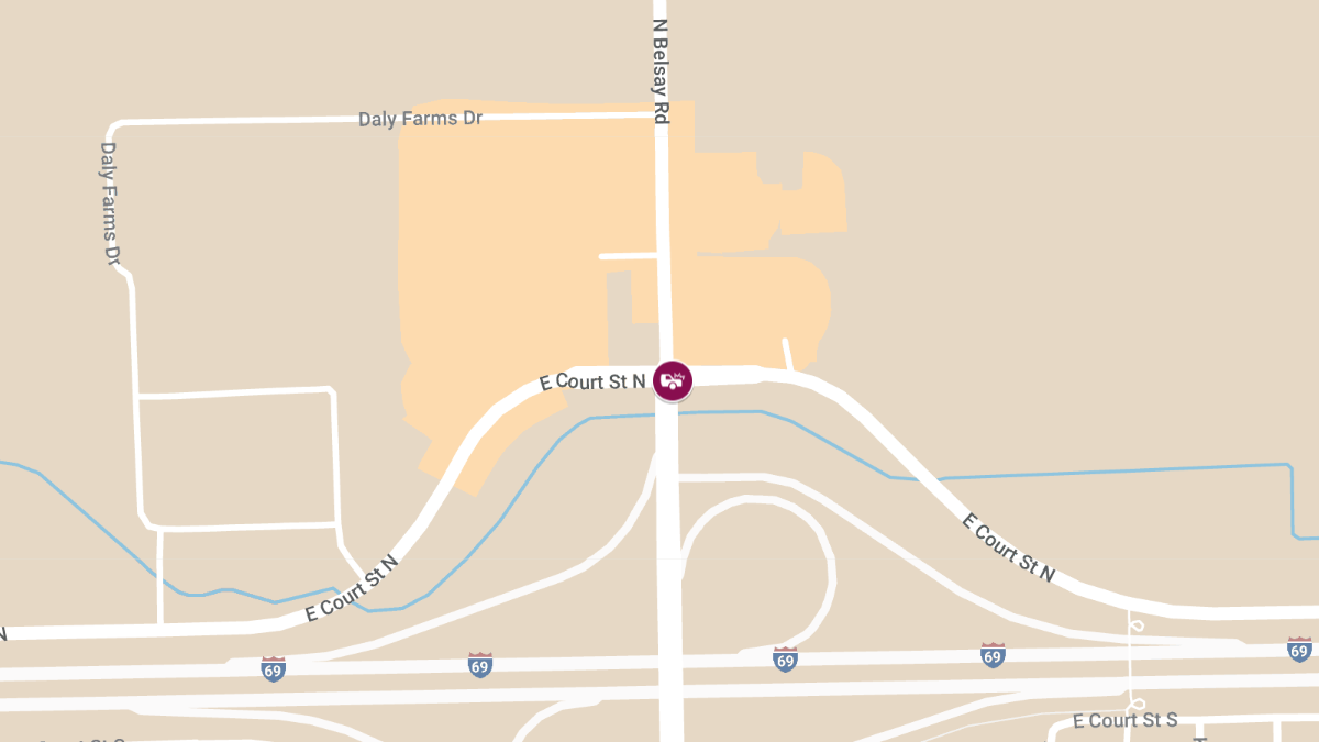 Injury Collision at N Belsay Rd & E Court St N