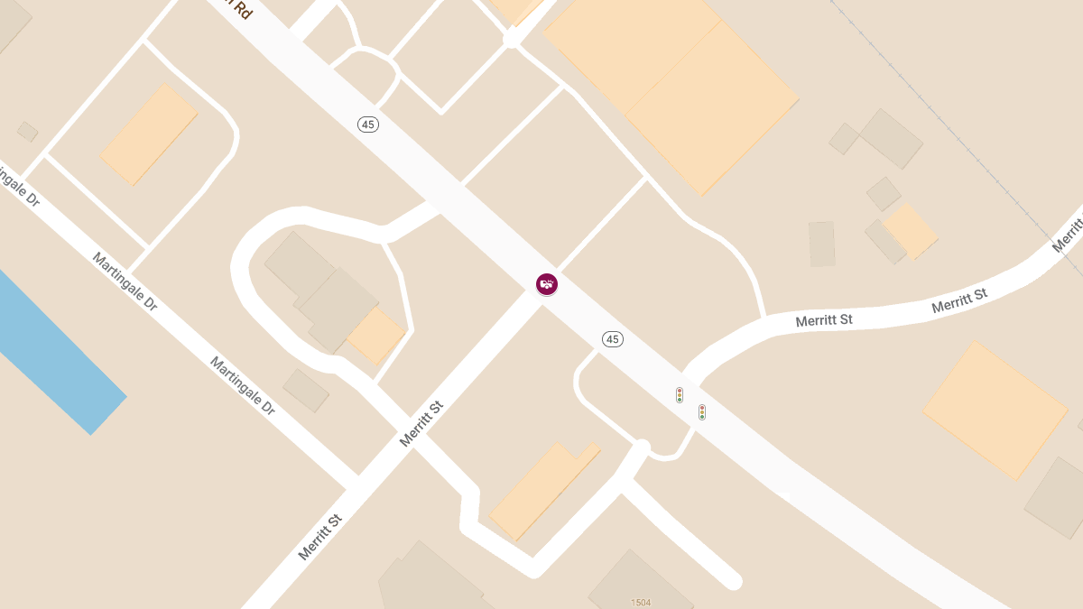 Injury Collision at Robinson Rd & Merritt St