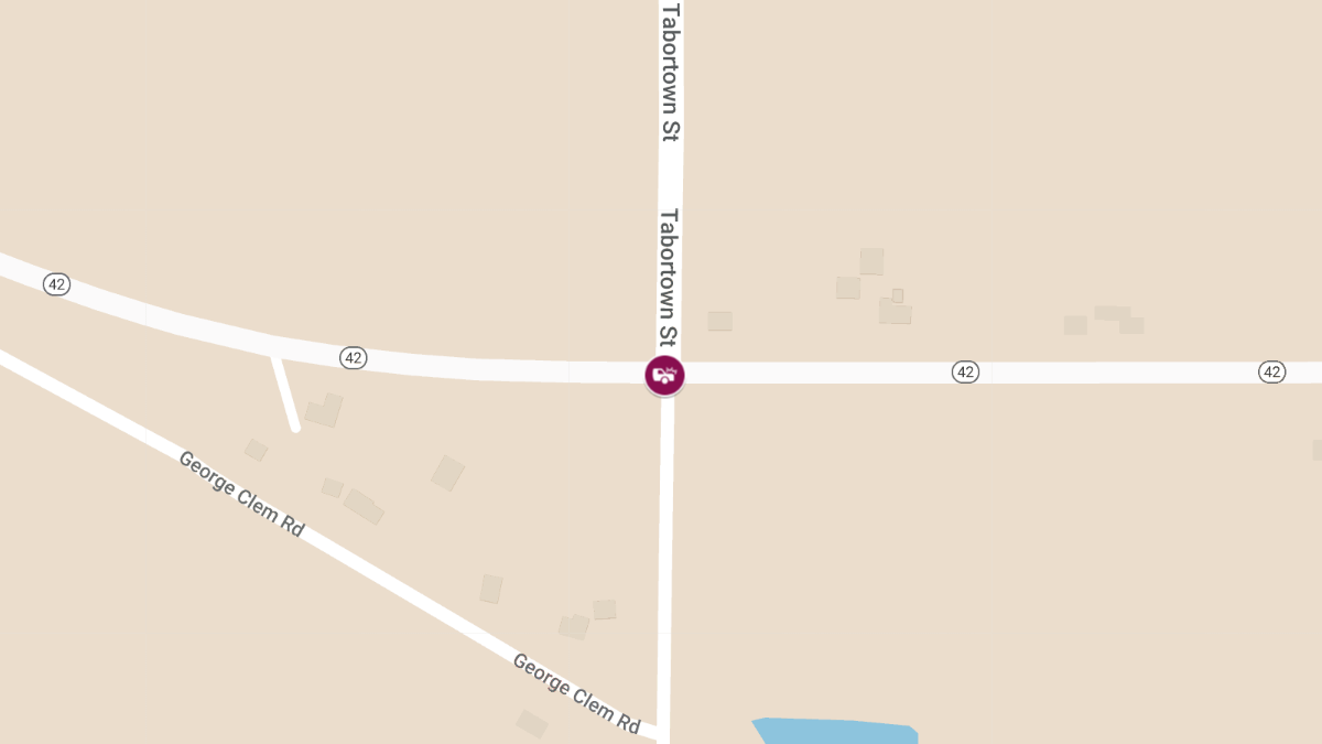 Injury Collision at State Road 42 and Tabertown St