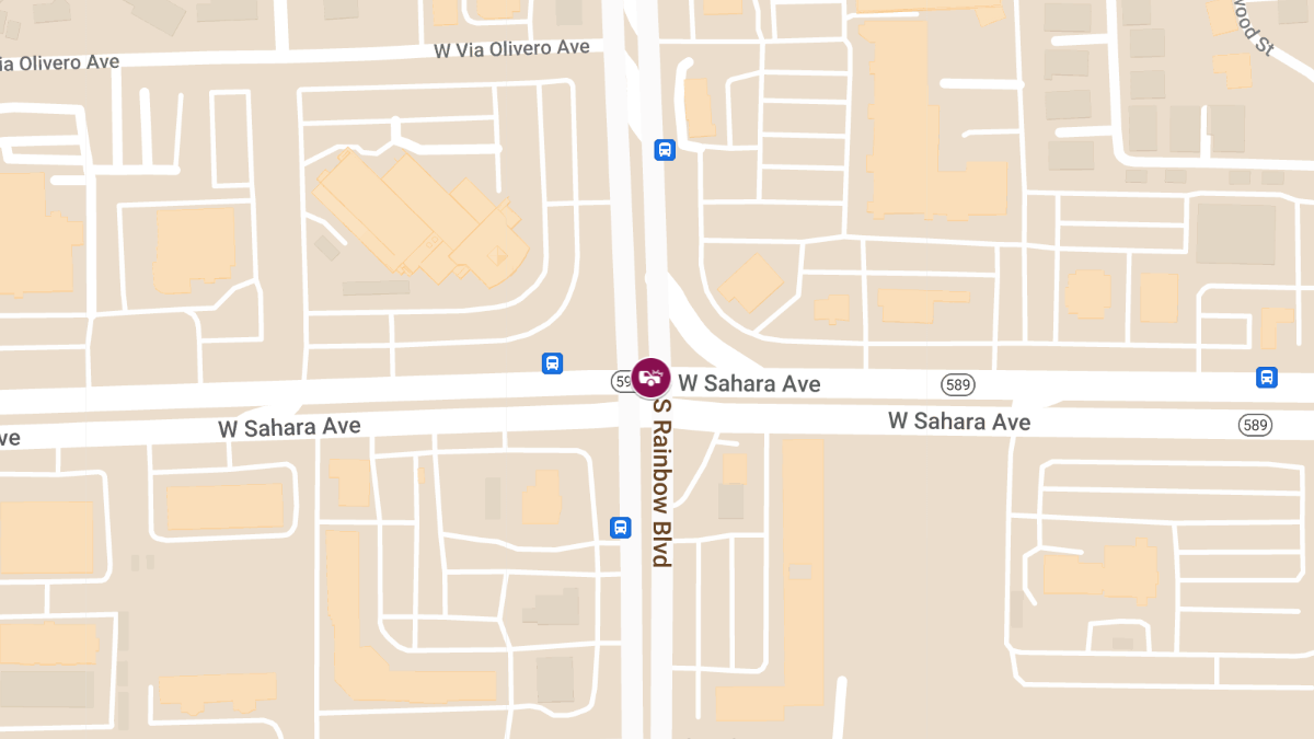 Injury Collision at W Sahara Ave & S Rainbow Blvd