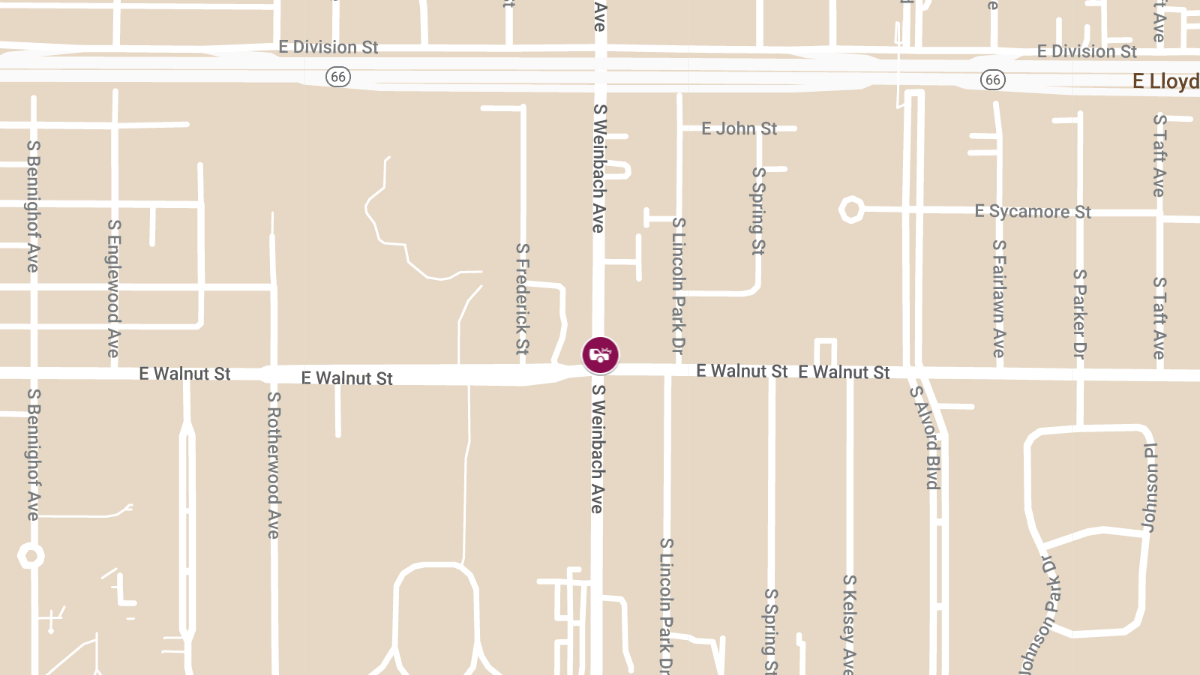 Injury Collision at Weinbach Ave & Walnut St