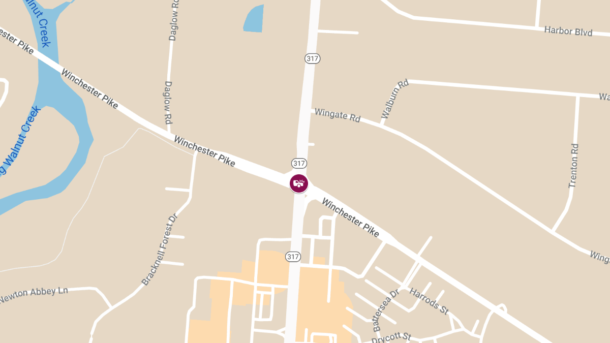 Injury Collision at Winchester Pike & S Hamilton Rd in Eastland