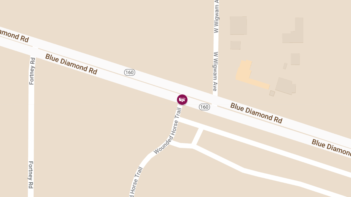 Injury Collision at Wounded Horse Trl & Blue Diamond Rd