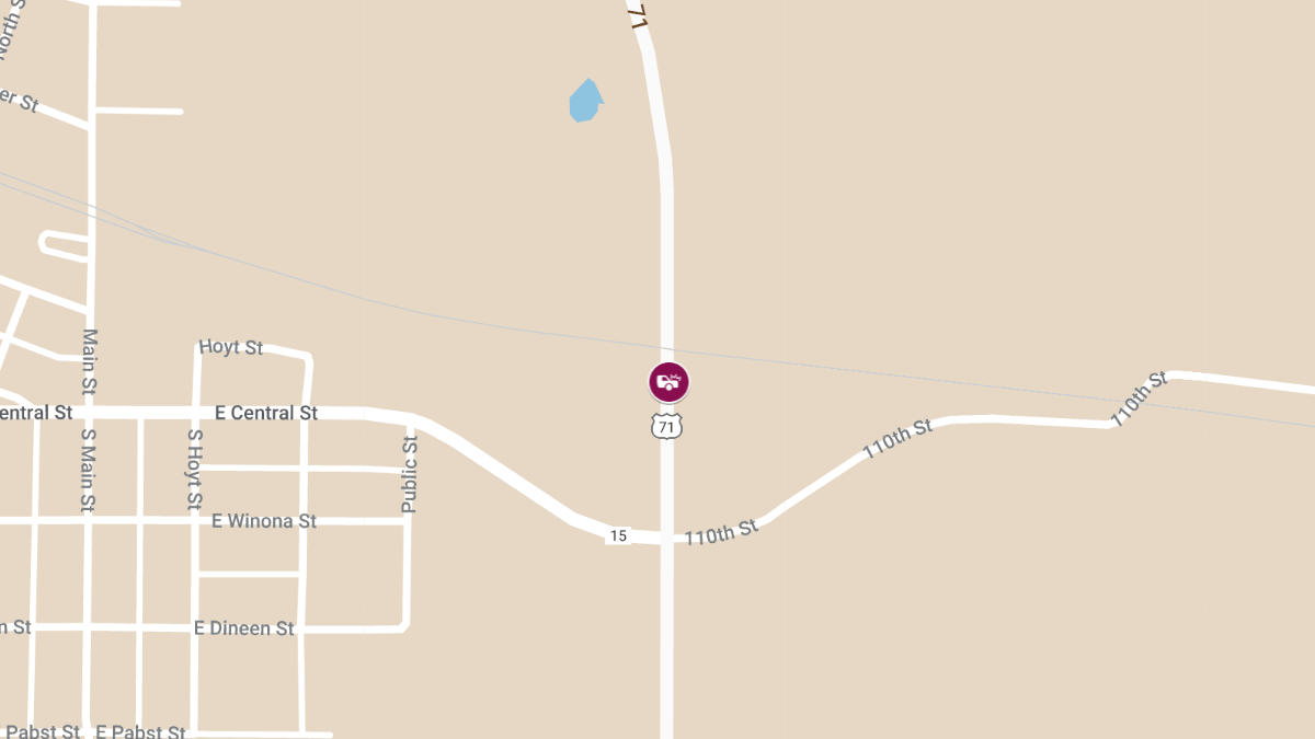 Injury Collision on Hwy 71 Near Mile Marker 53