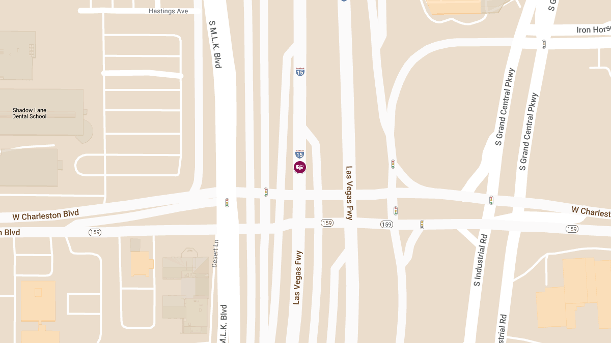 Injury Collision on IR-15 N Near Charleston Blvd