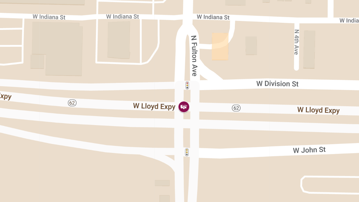 Injury Collision on WB Lloyd Expy over Fulton Ave