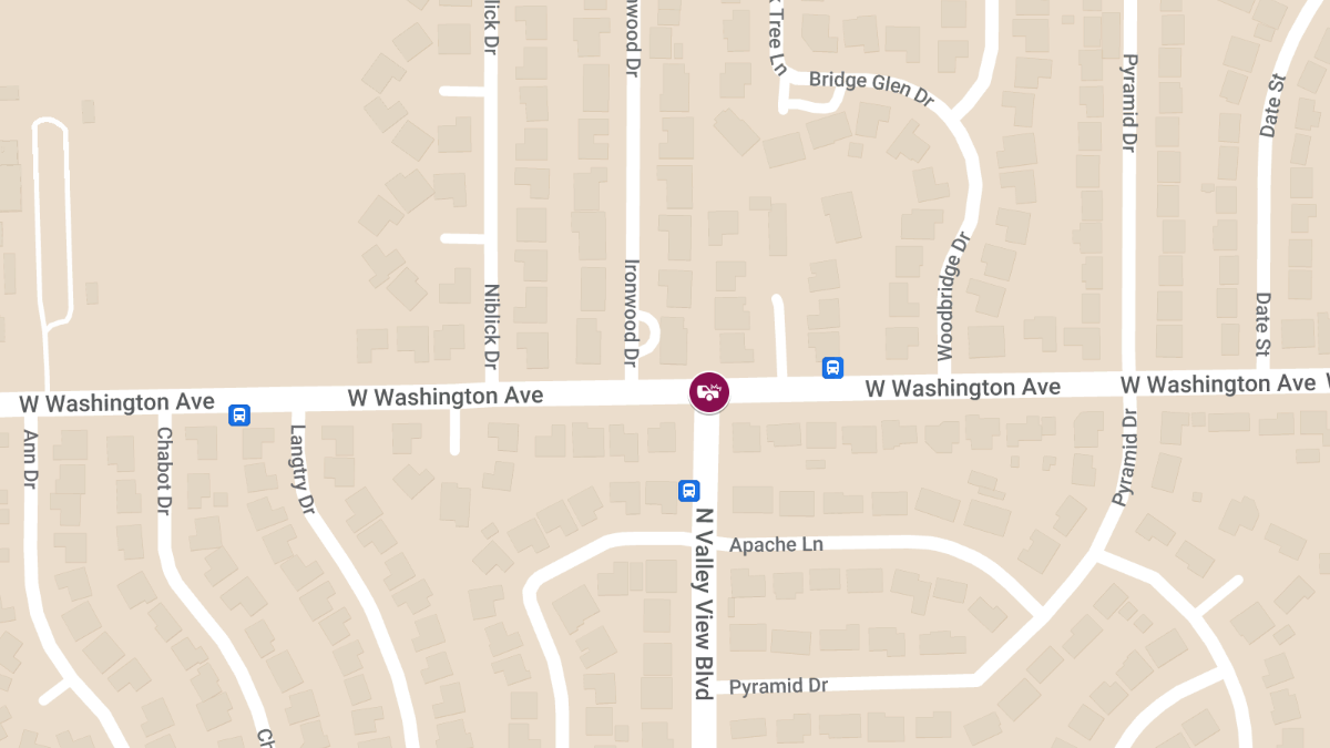 Injury Collsion at W Washington Ave & N Valley View Blvd