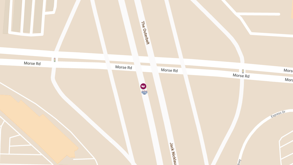 Injury Crash Blocks Left Lane of I-270 South Near Morse Rd