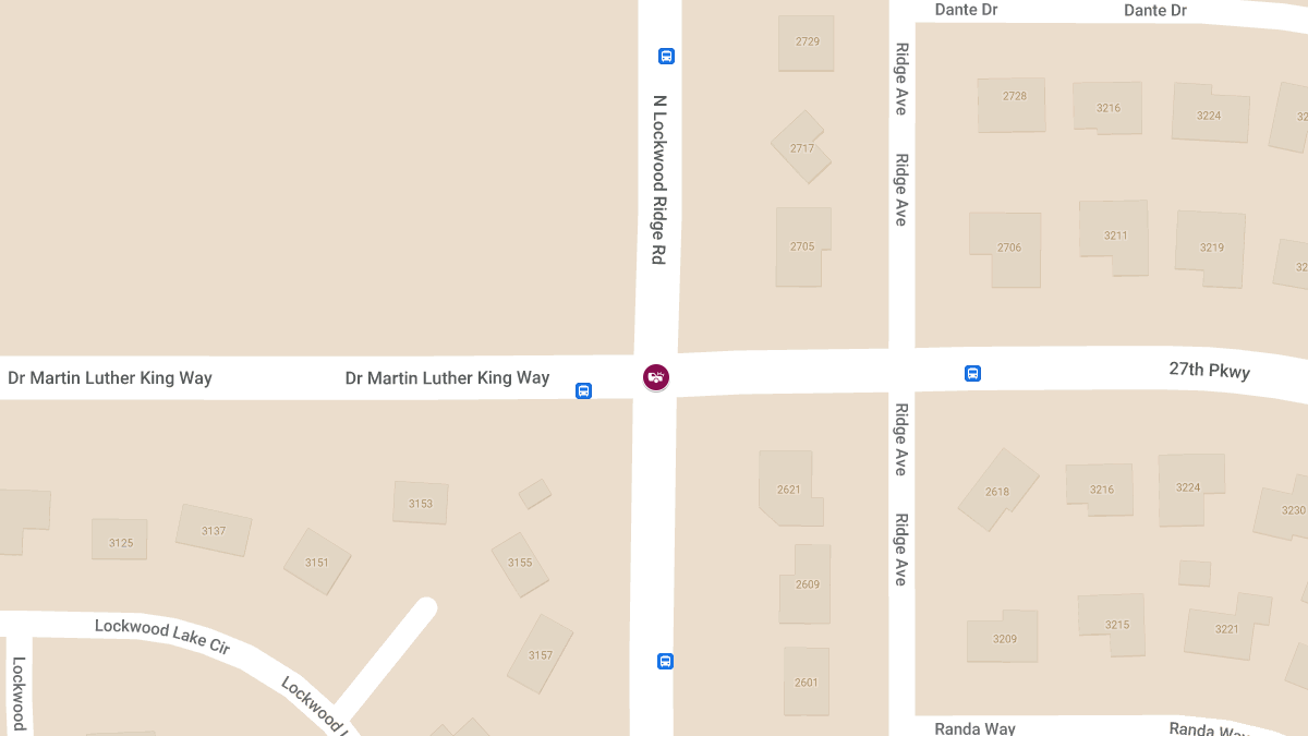 Injury Crash Blocks Lockwood Ridge Rd at Dr. Martin Luther King Jr. Way