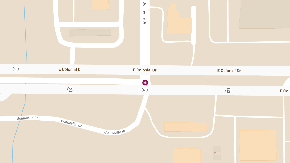 Injury Crash Causes Roadblock on E Colonial Dr at Bonneville Dr