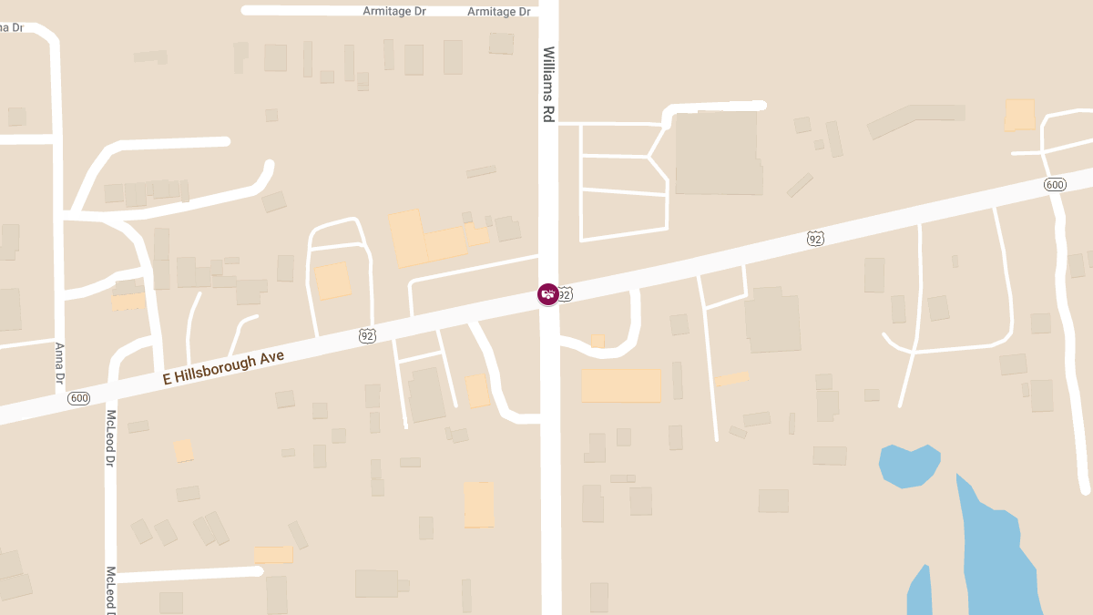 Injury Crash Causes Roadblock on US-92 at Williams Rd