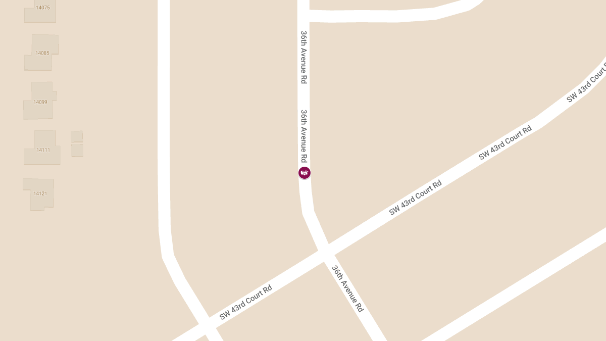 Injury Crash Causes Roadway Blockage on SW 36th Ave Rd Near SW 43rd Court Rd