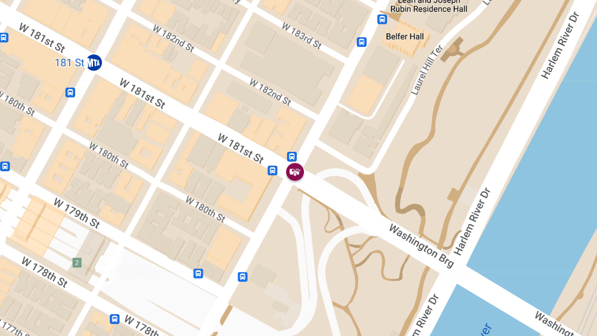 Injury Crash Involving Blue Nissan and Work Van at W 181st St & Amsterdam Ave