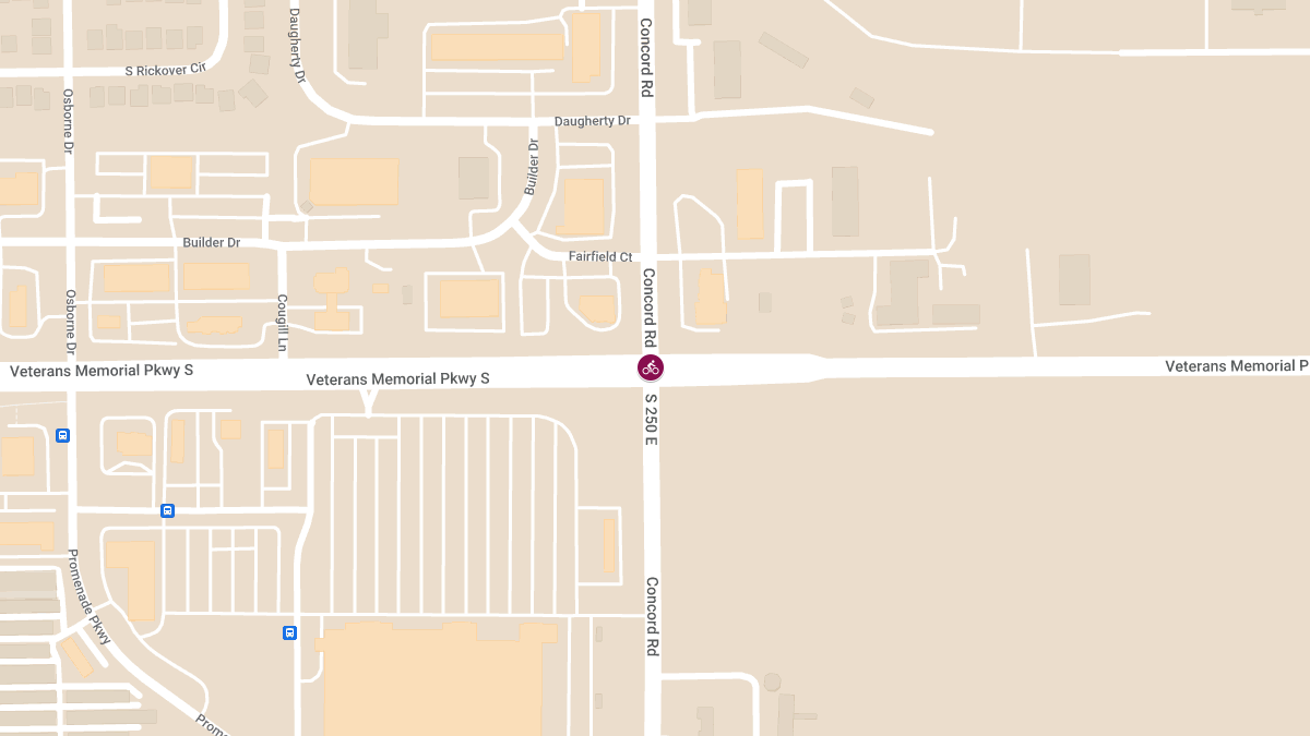 Injury Crash Involving Car and Bicycle at Veterans Memorial Pkwy & Concord Rd
