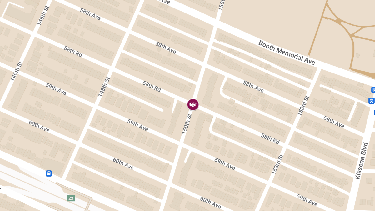 Injury Crash Involving Red Honda and Black Tesla at 58th Rd & 150th St