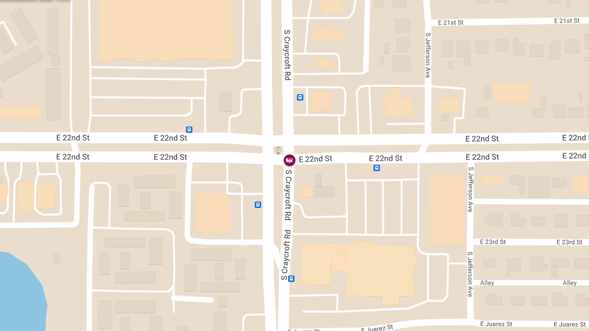 Injury Crash Reported at 22nd St and Craycroft Rd