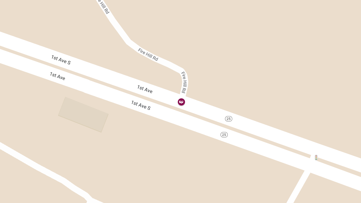 Injury Crash Reported at Fire Hill Rd and 1st Ave S
