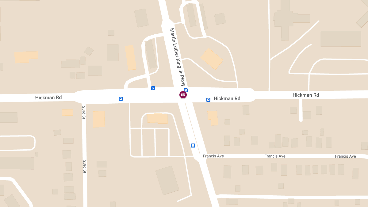 Injury Crash Reported at MLK Jr Pkwy and Hickman Rd