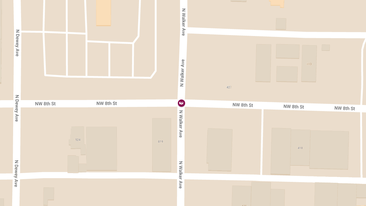 Injury Crash Reported at NW 8th St & Walker Ave