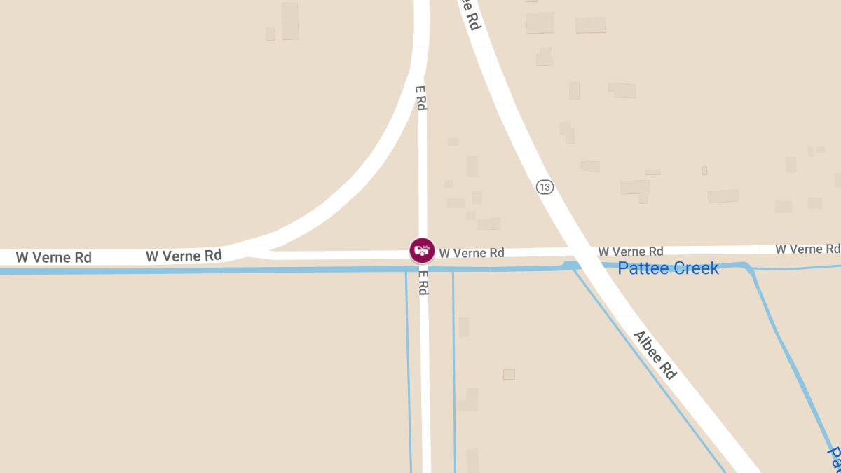 Injury Crash Reported at Verne Rd & East Rd