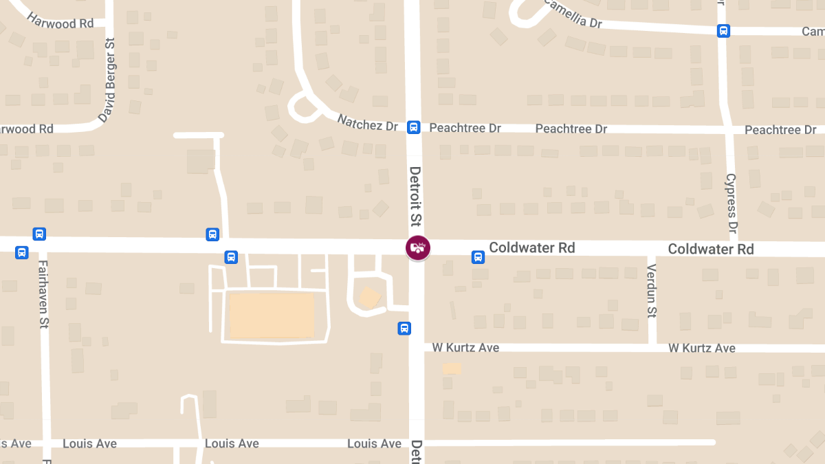 Injury Crash Reported at W Coldwater Rd & Detroit St