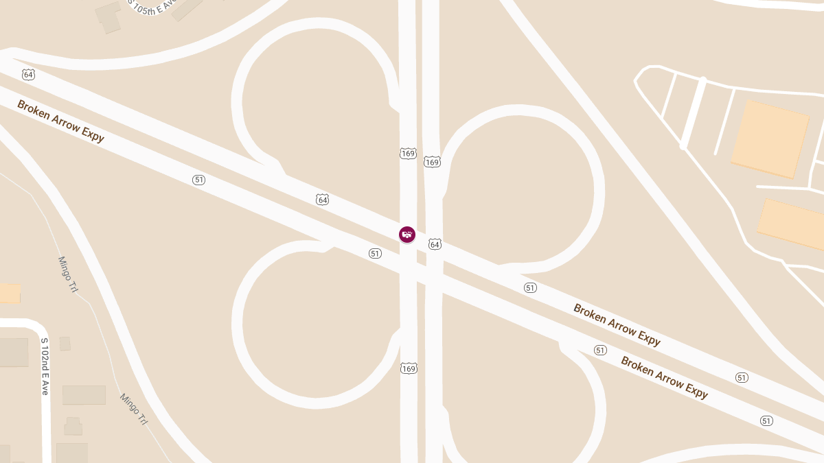 Injury Crash Reported on Broken Arrow Expressway at US-169