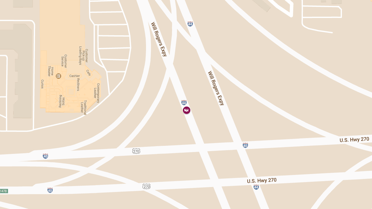 Injury Crash Reported on I-44 EB Near I-40