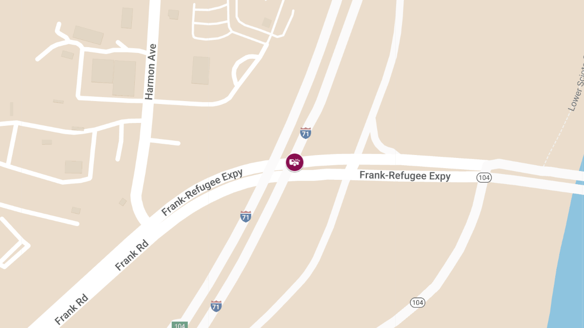 Injury Crash Reported on I-71 S at Frank Rd