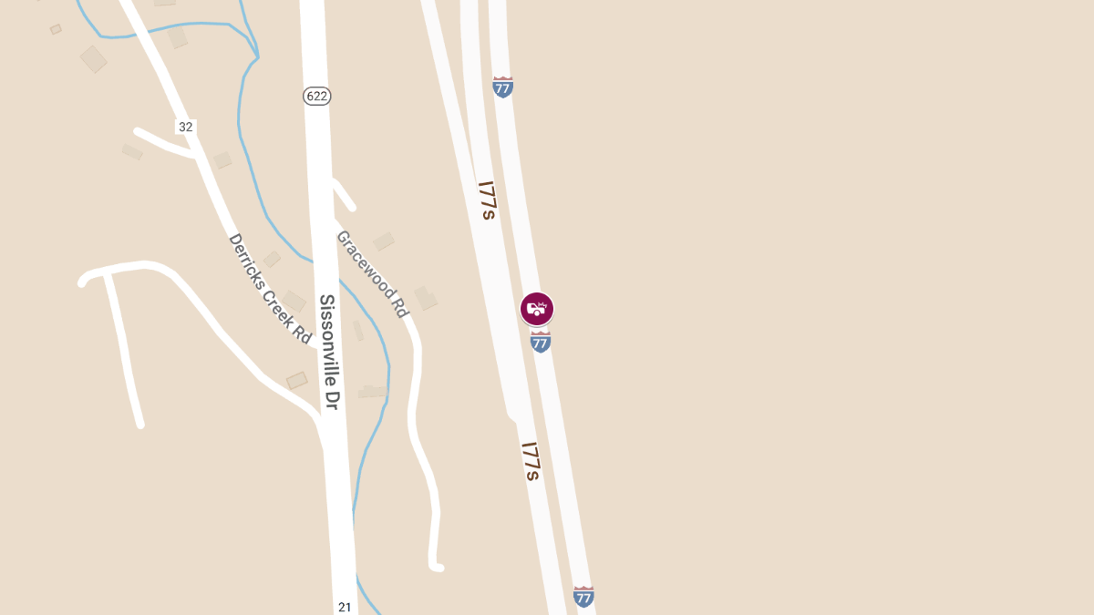 Injury Crash Reported on I-77N Near MM 107