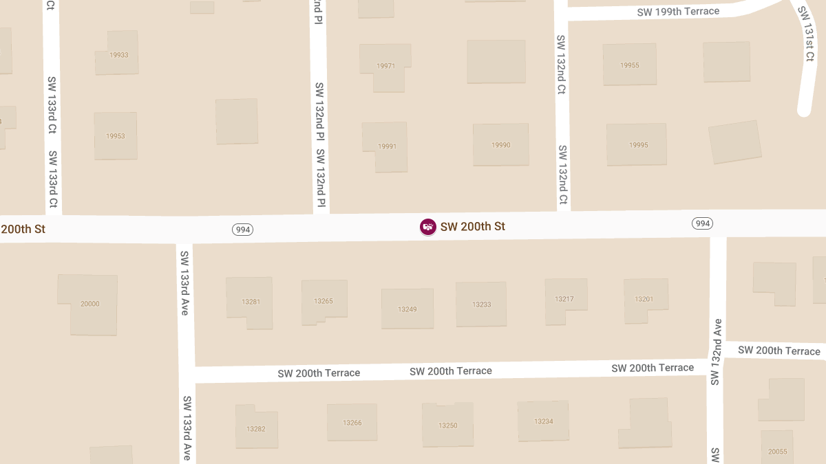 Injury Crash Reported on SW 200th St Near SW 133rd Ave