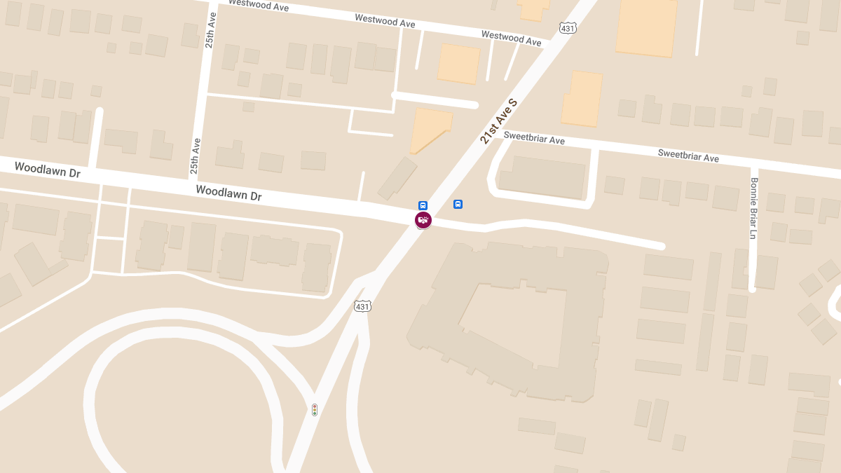 Injury Crash at 21st Ave S & Woodlawn Dr