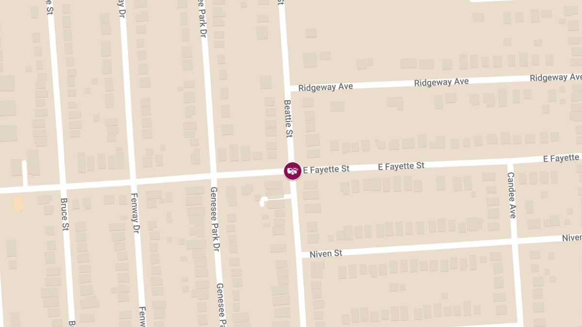 Injury Crash at Beattie St and E Fayette St