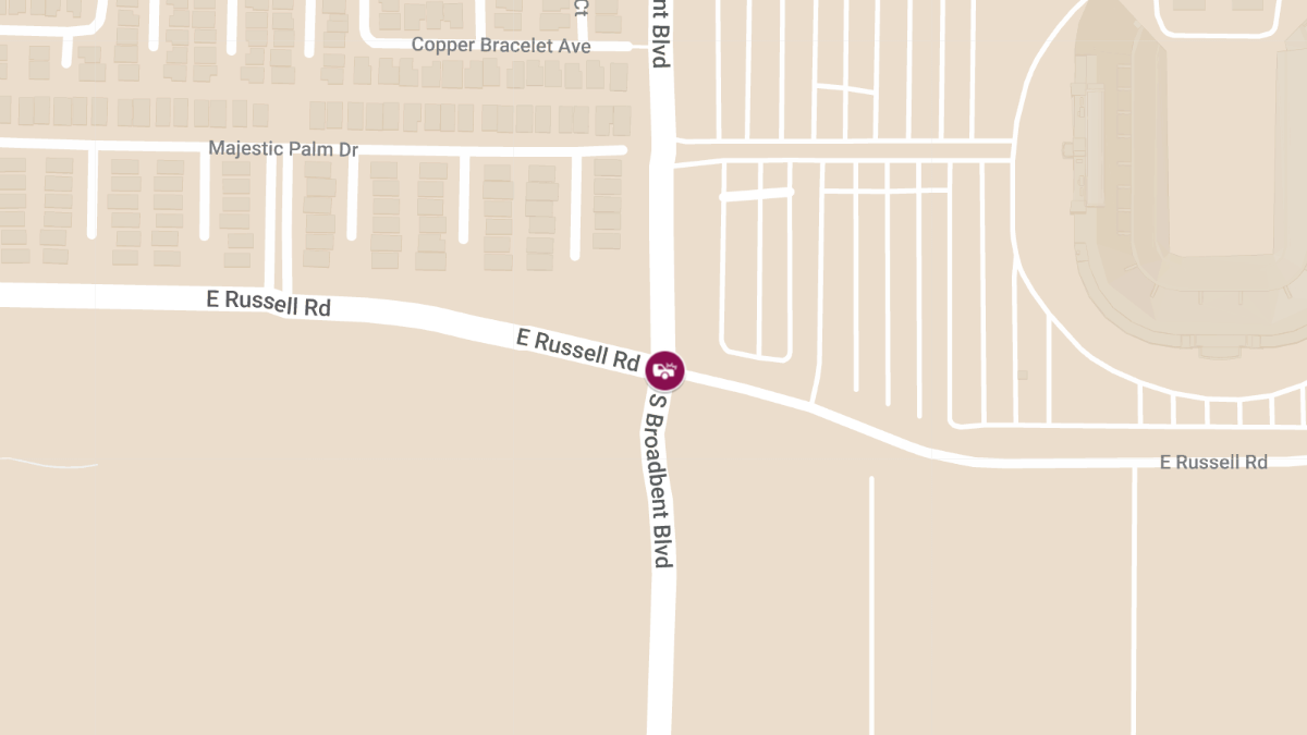 Injury Crash at Broadbent Blvd & E Russell Rd