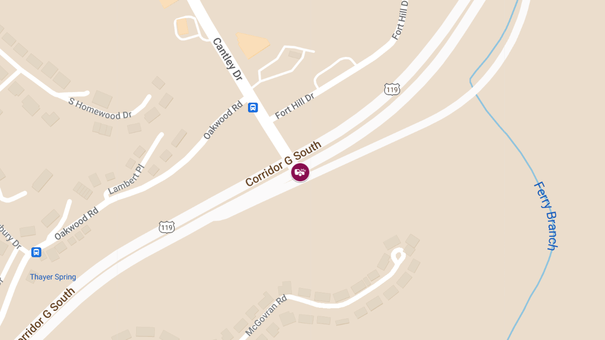 Injury Crash at Cantley Dr & Corridor G N