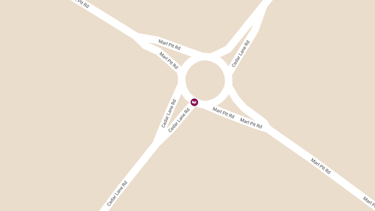 Injury Crash at Cedar Lane Rd and Marl Pit Rd