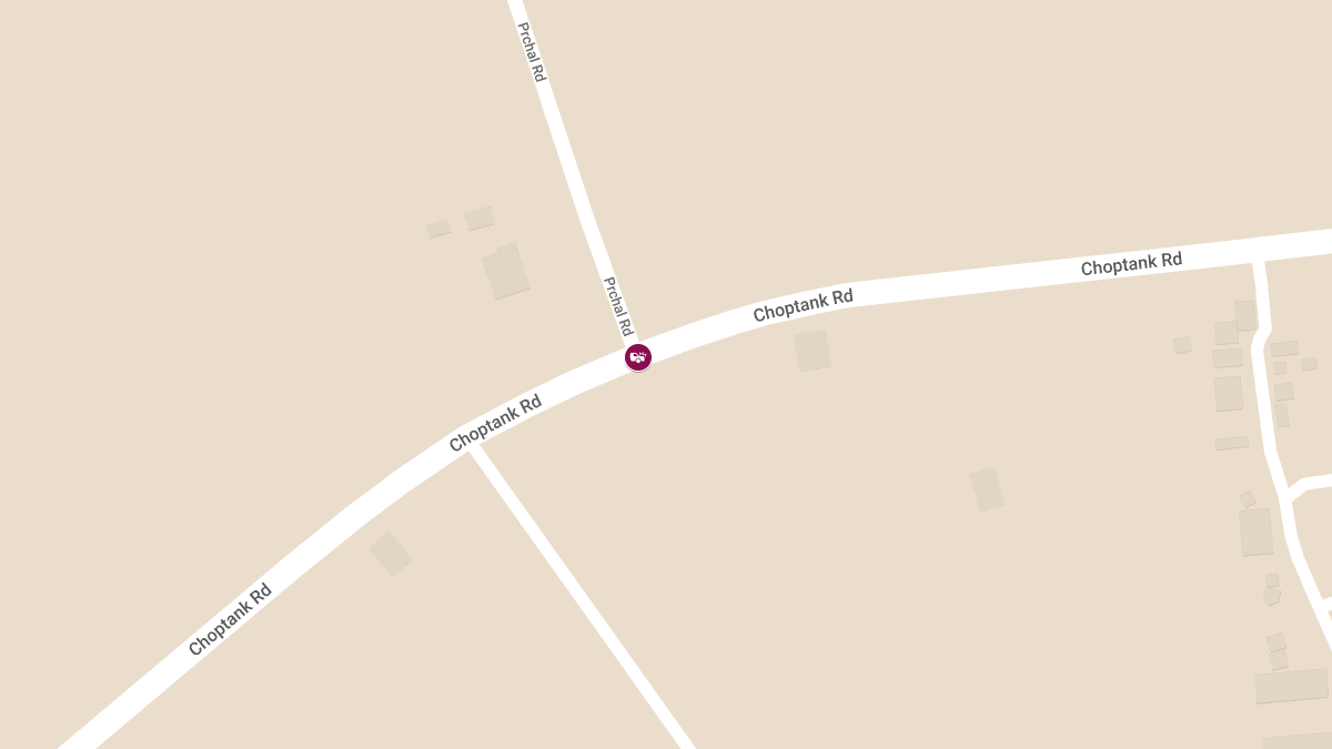 Injury Crash at Choptank Rd & Prchal Rd